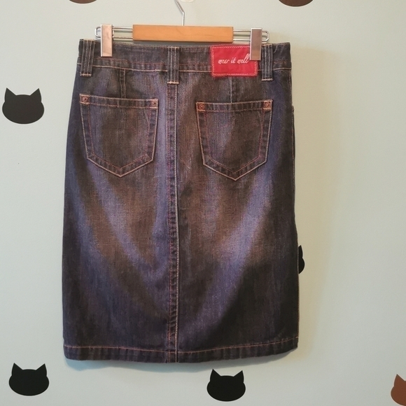 VINTAGE Jacob Denim Pencil Skirt 5/6 - Picture 2 of 8